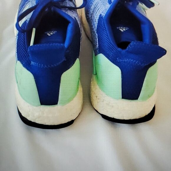 11 ADIDAS SOLAR BOOST Continental Tire Sole blue green fly knit running Shoes - Picture 7 of 13